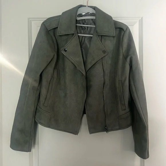 Not Your Baby Faux Suede Jacket - Green - Picture 2 of 7